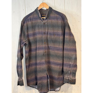 Woolrich Men's Plaid Shirt Green and Purple XL